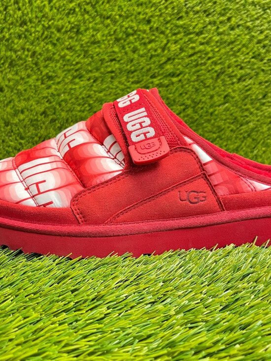 UGG Scuff Graphic Band Mens Size 9 Red Casual Classic Slip On Slippers Shoes main image 4